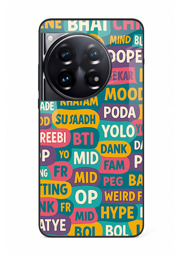 Mood Words Collage aesthetic typography artwork OnePlus 12 glass back cover