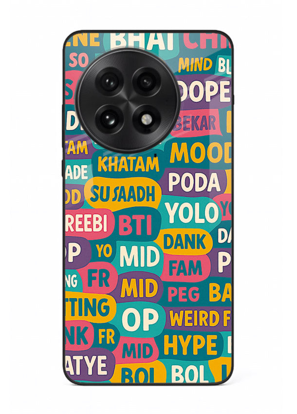 Mood Words Collage aesthetic typography artwork OnePlus 13 glass back cover