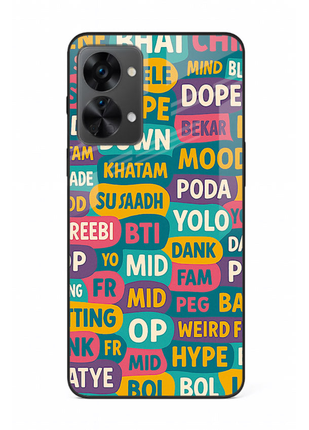 Mood Words Collage aesthetic typography artwork OnePlus Nord 2T glass back cover