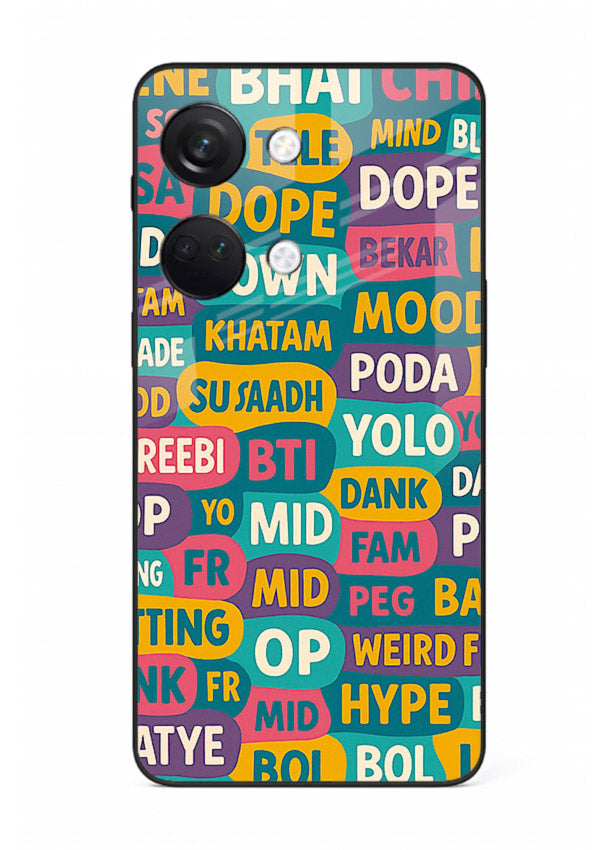 Mood Words Collage aesthetic typography artwork OnePlus Nord 3 glass back cover