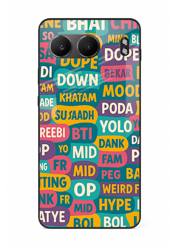 Mood Words Collage aesthetic typography artwork OnePlus Nord 4 glass back cover