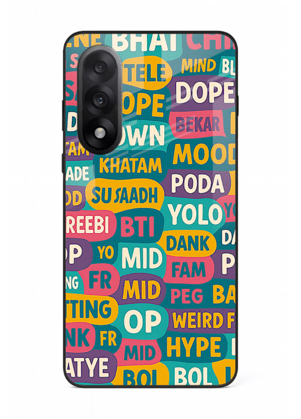Mood Words Collage aesthetic typography artwork OnePlus Nord 5 glass back cover