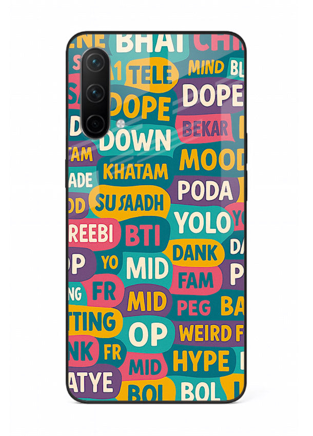 Mood Words Collage aesthetic typography artwork OnePlus Nord CE 5G glass back cover