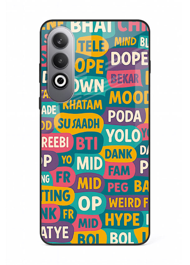 Mood Words Collage aesthetic typography artwork OnePlus Nord CE4 glass back cover