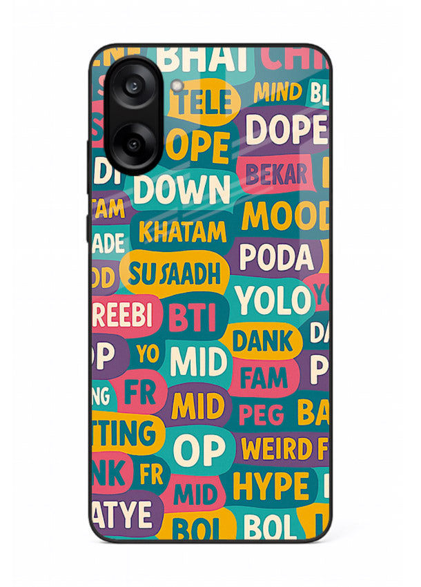 Mood Words Collage aesthetic typography artwork OnePlus Nord CE5 glass back cover