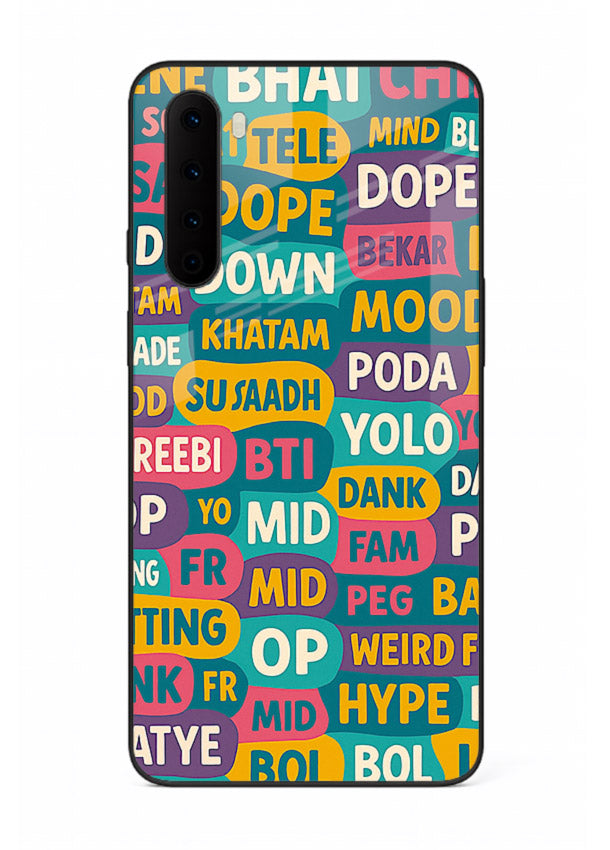 Mood Words Collage aesthetic typography artwork OnePlus Nord glass back cover