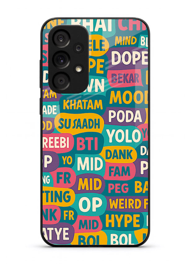 Mood Words Collage aesthetic typography artwork Samsung M32 5G glass back cover