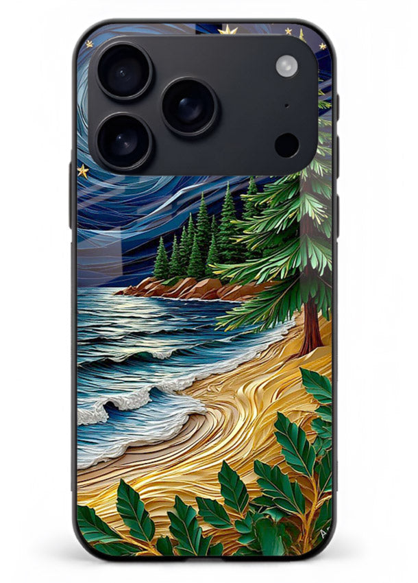Moonlit Ocean Pines moonlit pine coast artwork iphone 18 pro max glass back cover
