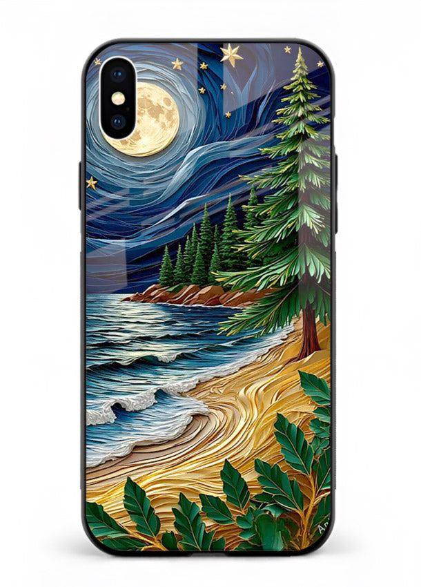 Moonlit Ocean Pines moonlit pine coast artwork iphone xs max glass back cover