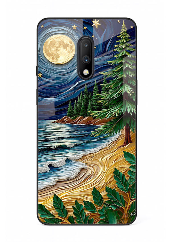 Moonlit Ocean Pines moonlit pine coast artwork OnePlus 7 glass back cover