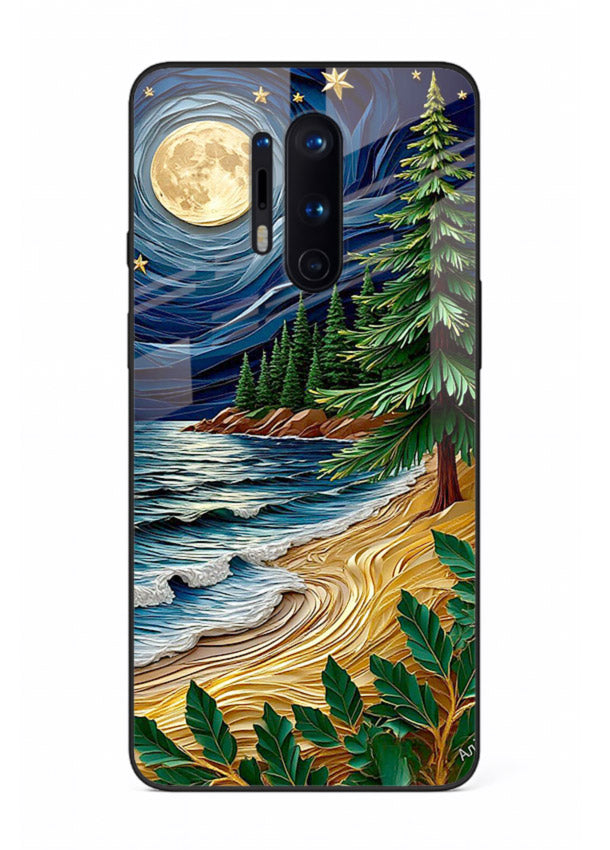 Moonlit Ocean Pines moonlit pine coast artwork OnePlus 8 Pro glass back cover
