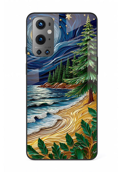 Moonlit Ocean Pines moonlit pine coast artwork OnePlus 9 glass back cover