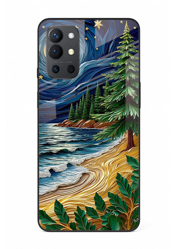 Moonlit Ocean Pines moonlit pine coast artwork OnePlus 9R glass back cover
