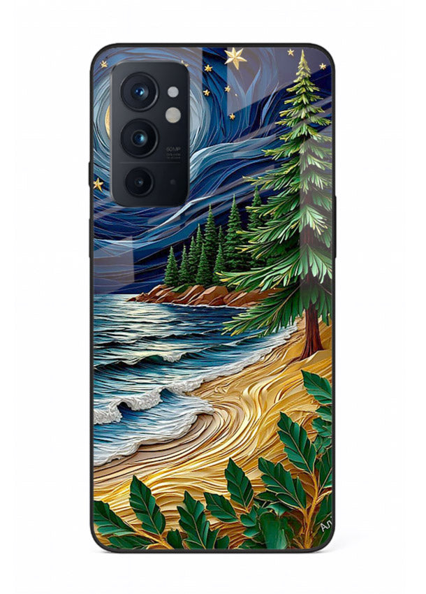 Moonlit Ocean Pines moonlit pine coast artwork OnePlus 9RT glass back cover