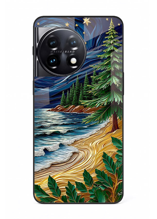 Moonlit Ocean Pines moonlit pine coast artwork OnePlus 11R glass back cover