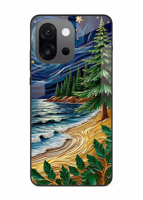 Moonlit Ocean Pines moonlit pine coast artwork OnePlus 13s glass back cover