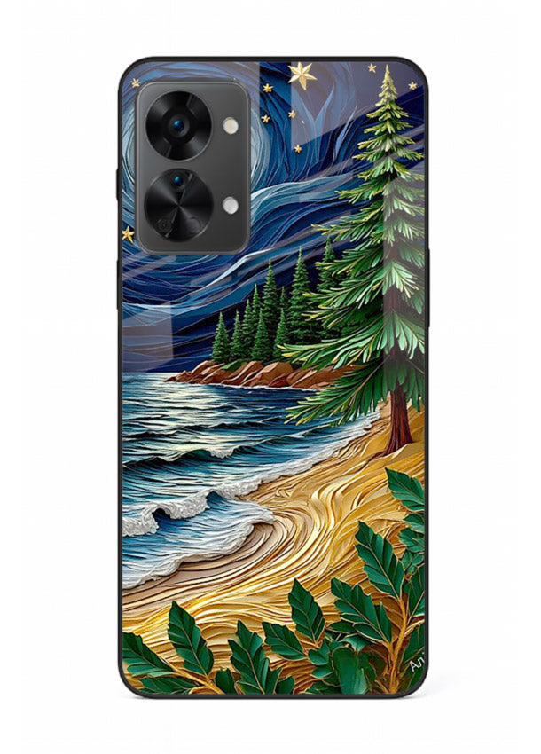Moonlit Ocean Pines moonlit pine coast artwork OnePlus Nord 2T glass back cover