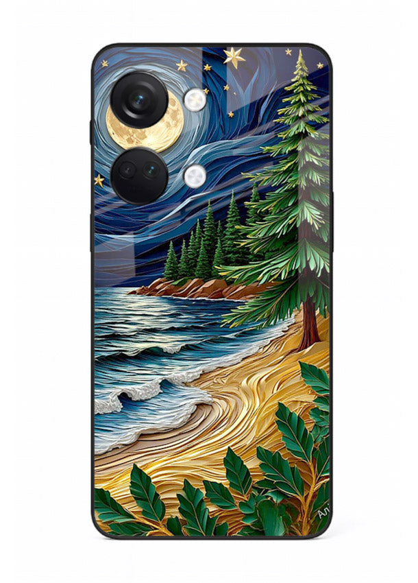 Moonlit Ocean Pines moonlit pine coast artwork OnePlus Nord 3 glass back cover