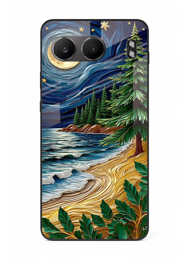 Moonlit Ocean Pines moonlit pine coast artwork OnePlus Nord 4 glass back cover