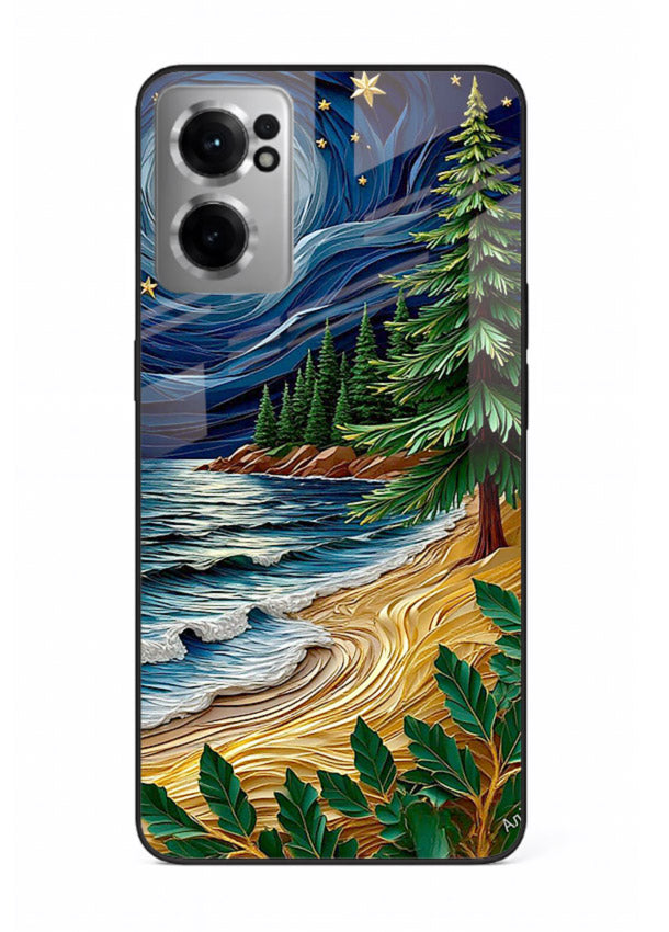 Moonlit Ocean Pines moonlit pine coast artwork OnePlus Nord CE2 5G glass back cover