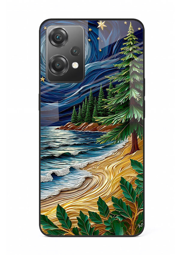 Moonlit Ocean Pines moonlit pine coast artwork OnePlus Nord CE2 Lite 5G glass back cover