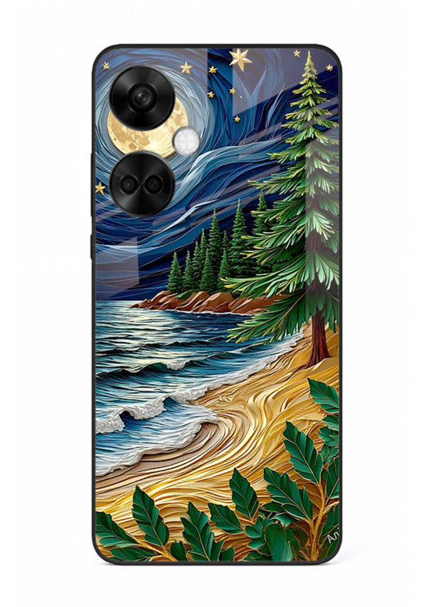 Moonlit Ocean Pines moonlit pine coast artwork OnePlus Nord CE3 glass back cover