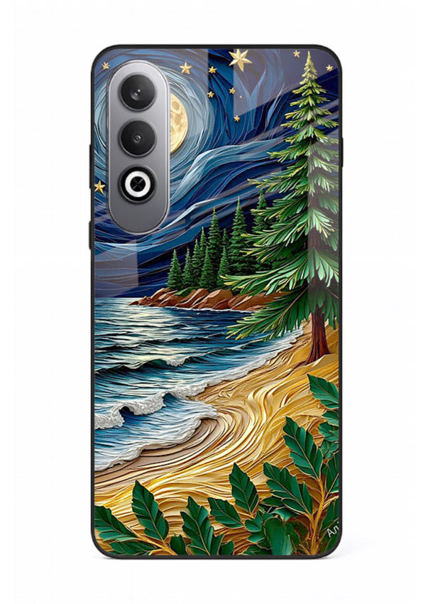 Moonlit Ocean Pines moonlit pine coast artwork OnePlus Nord CE4 glass back cover
