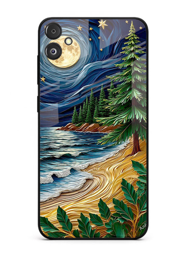 Moonlit Ocean Pines moonlit pine coast artwork Samsung F14 5G glass back cover