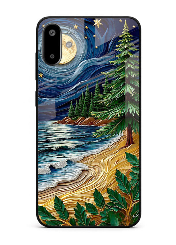 Moonlit Ocean Pines moonlit pine coast artwork Samsung F06 5G glass back cover