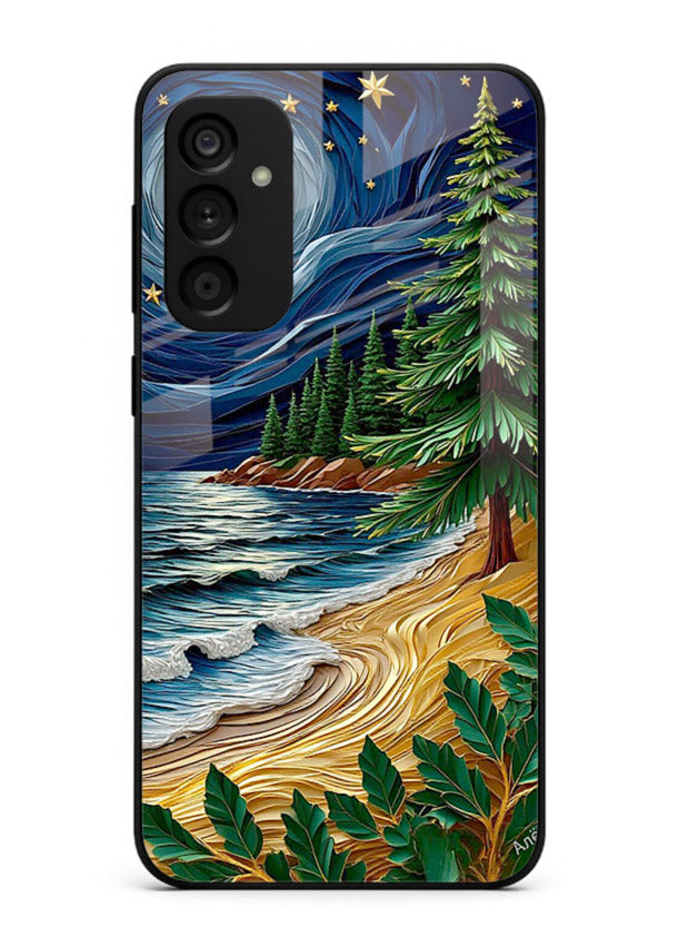 Moonlit Ocean Pines moonlit pine coast artwork Samsung F23 5G glass back cover