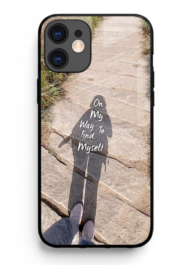 Mountain Path Motivation hiking trail artwork iphone 12 glass back cover