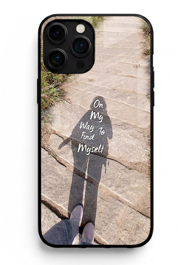 Mountain Path Motivation hiking trail artwork iphone 16 pro max glass back cover