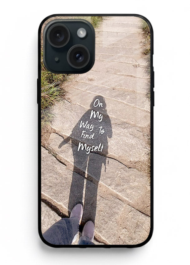 Mountain Path Motivation hiking trail artwork iphone 13 glass back cover