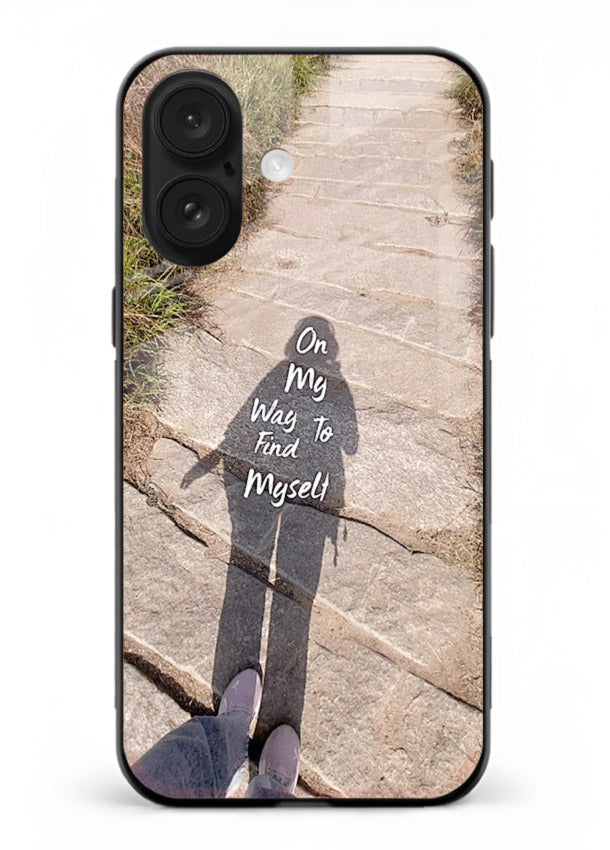 Mountain Path Motivation hiking trail artwork iphone 18 glass back cover