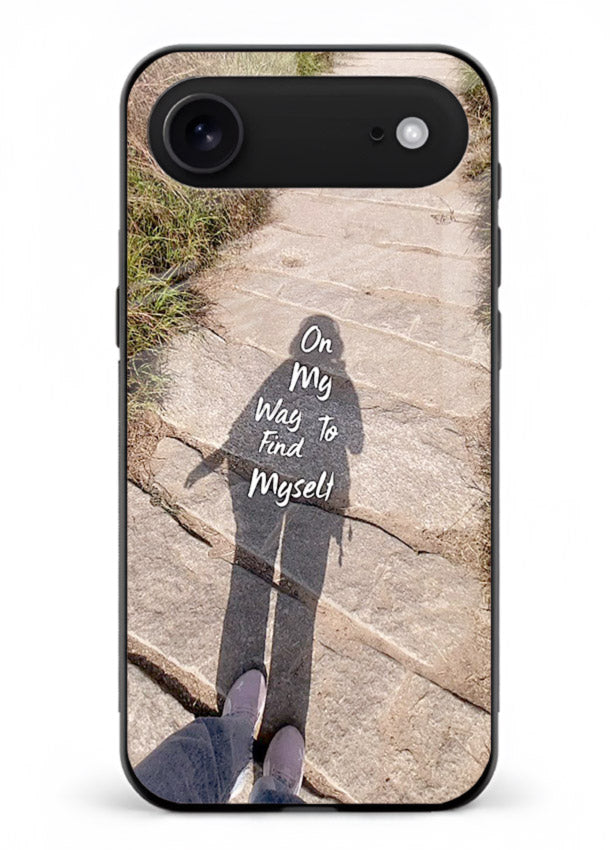 Mountain Path Motivation hiking trail artwork iphone 17 air glass back cover