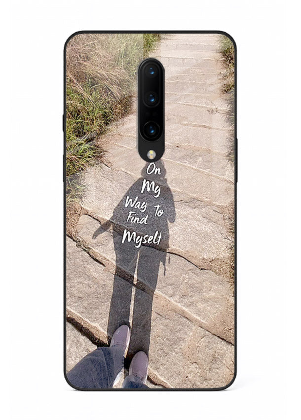 Mountain Path Motivation hiking trail artwork OnePlus 8 glass back cover