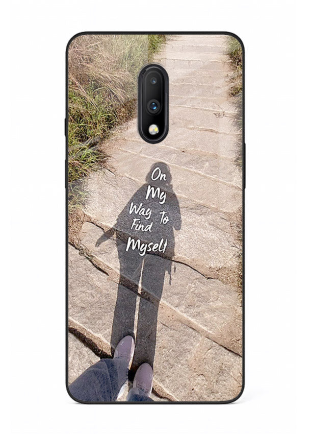 Mountain Path Motivation hiking trail artwork OnePlus 7 glass back cover