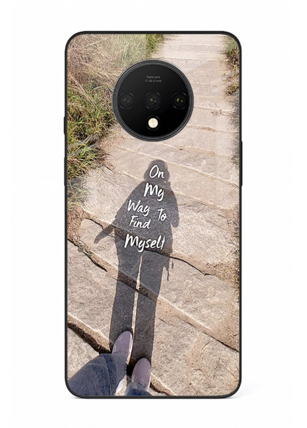 Mountain Path Motivation hiking trail artwork OnePlus 7T glass back cover
