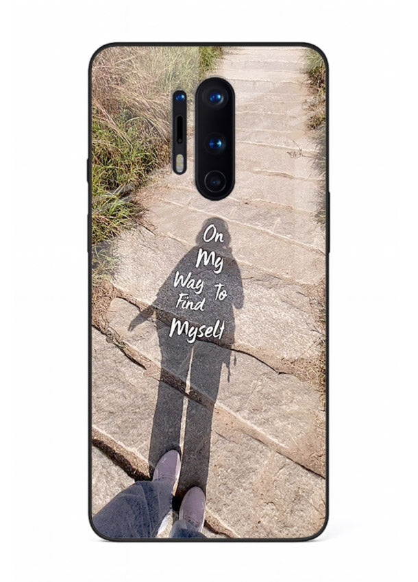 Mountain Path Motivation hiking trail artwork OnePlus 8 Pro glass back cover