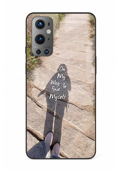 Mountain Path Motivation hiking trail artwork OnePlus 9 glass back cover