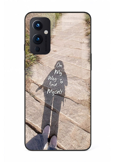 Mountain Path Motivation hiking trail artwork OnePlus 9 Pro glass back cover