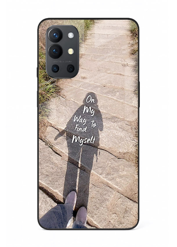 Mountain Path Motivation hiking trail artwork OnePlus 9R glass back cover