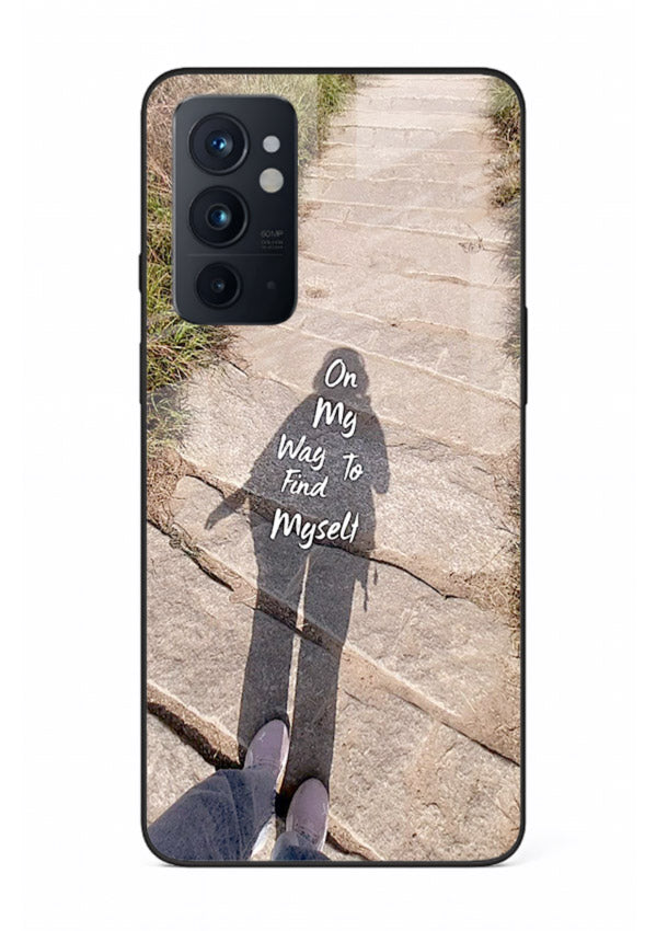 Mountain Path Motivation hiking trail artwork OnePlus 9RT glass back cover