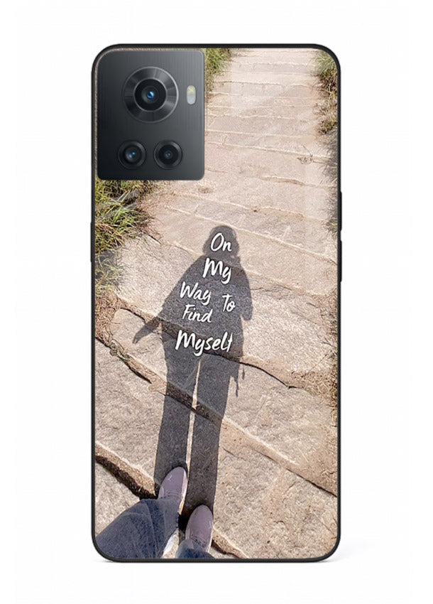 Mountain Path Motivation hiking trail artwork OnePlus 10R glass back cover