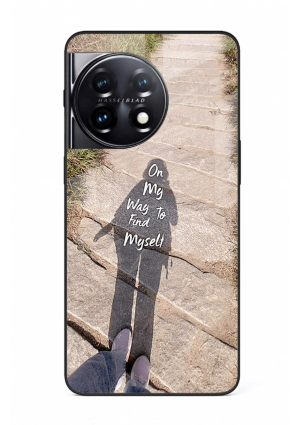 Mountain Path Motivation hiking trail artwork OnePlus 11R glass back cover