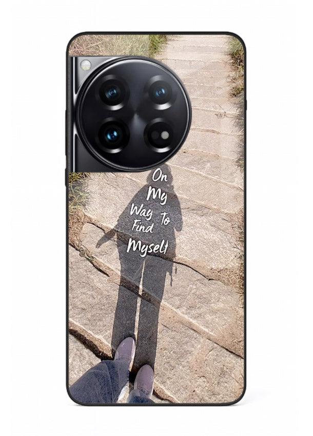 Mountain Path Motivation hiking trail artwork OnePlus 12 glass back cover