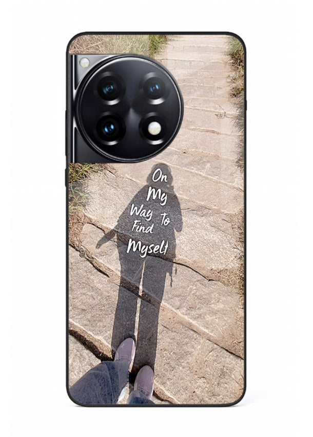 Mountain Path Motivation hiking trail artwork OnePlus 12R glass back cover