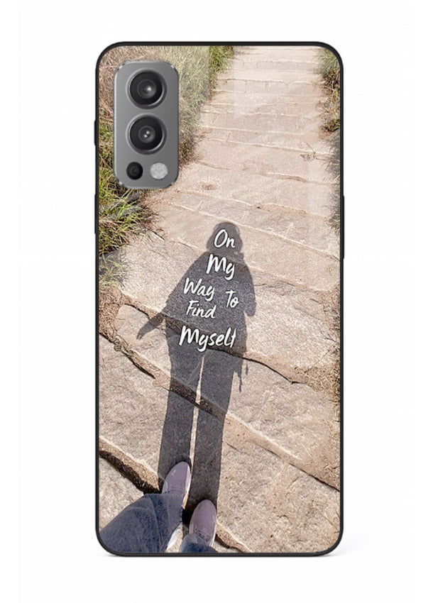 Mountain Path Motivation hiking trail artwork OnePlus Nord 2 glass back cover