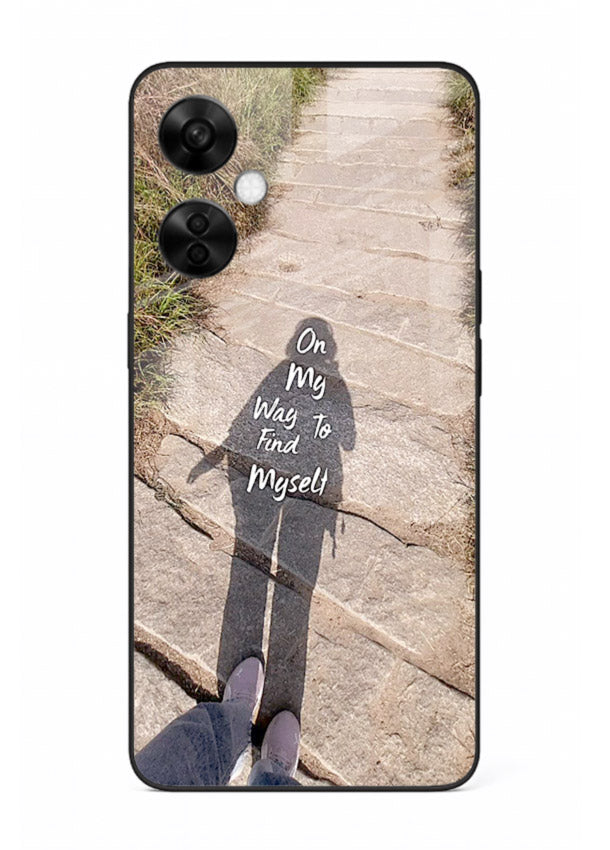 Mountain Path Motivation hiking trail artwork OnePlus Nord CE3 Lite glass back cover