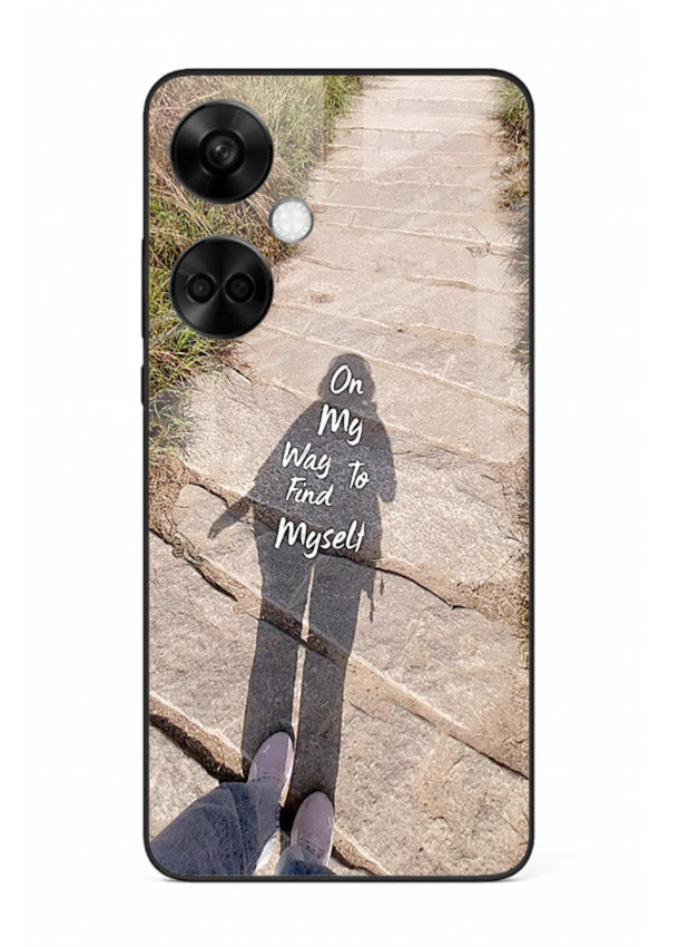 Mountain Path Motivation hiking trail artwork OnePlus Nord CE3 glass back cover